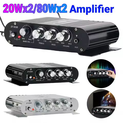 AK55 HiFi Digital Amplifier Max Power 90Wx2 Channel 2.0 Bluetooth Surround Sound AMP Speaker for Home Car BT 5.0 Audio Amplifier https://tinyurl.com/292llcuo