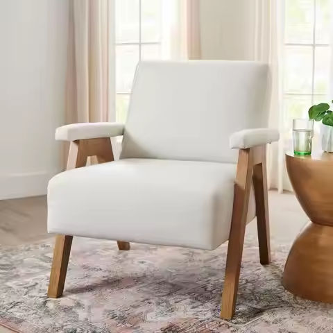 Armrchair Genuine Leather Luxury Chair for Living Room https://tinyurl.com/2bfguvnp