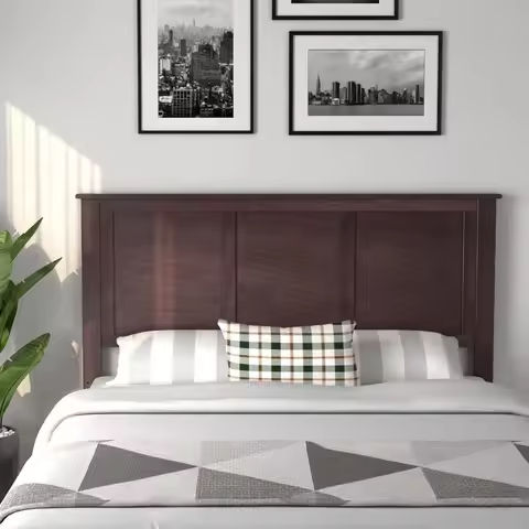 Zelen Modern Panel Headboard ONLY, Queen, Warm Gray https://tinyurl.com/25vszqhq