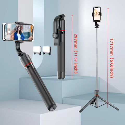 L13D Selfie Stick 1160mm with Wireless Bluetooth Double Fill Light Extended Tripod with Remote Shutter for Android IOS Cellphone https://tinyurl.com/28yjmenx