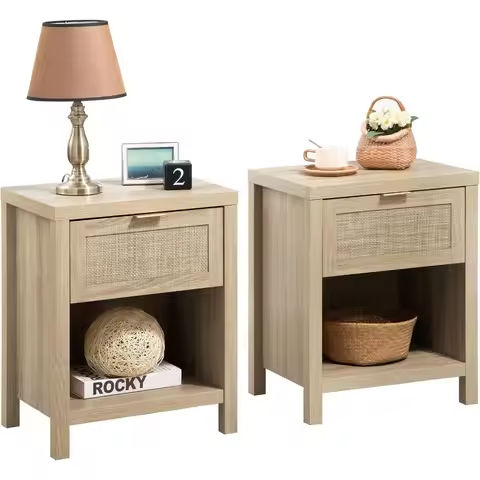 Bedside Table Large Capacity RGB Light Storage Nightstand Cabinet with 2 Drawers for Bedroom https://tinyurl.com/2dahwztx