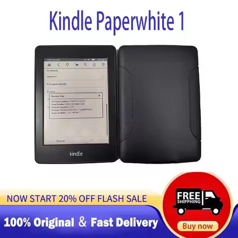 E-book Reader Kindle Paperwhite 1 Ereader 6-inch E-ink Touch Screen with Backlight Kindle E-reader KPW1 https://tinyurl.com/2y3so9qs