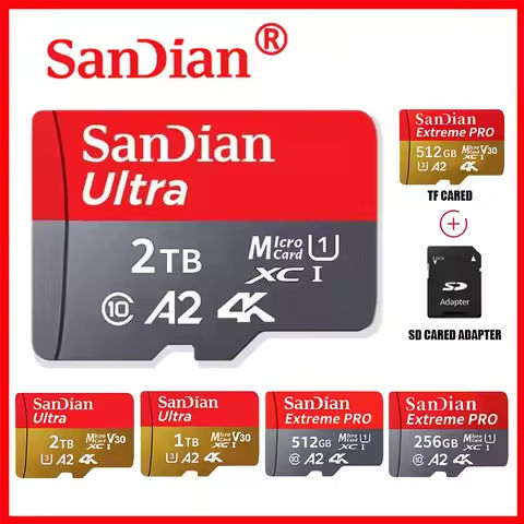 Original 2TB 1TB SanDian Ultra Card SD/TF Flash Memory Card 256/512GB Micro SD Card High Speed for Phone/Drone/Handheld Device https://tinyurl.com/28l9pdnk