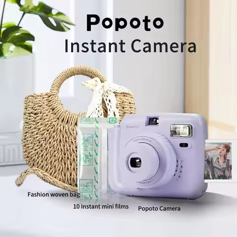 Retro Instant Printing Camera Ribbon Woven Bag And Photo Paper Set Easy to Carry Design Instant Camera Children’s Birthday Gift https://tinyurl.com/27w6ze64