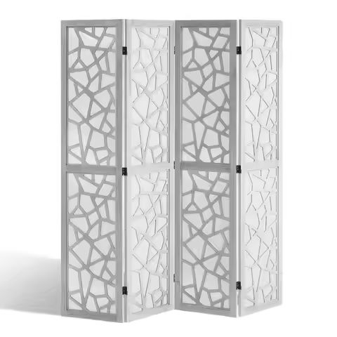4 Panel Room Divider, 6Ft Folding Privacy Screen with Hand-Woven Diamond Pattern, Freestanding Partition Room Separator https://tinyurl.com/2cy9obff