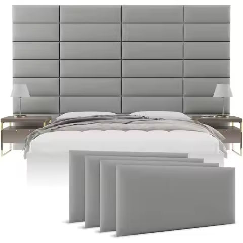 MOD-6233-WAL-BEI Collins Tufted Fabric and Wood Headboard https://tinyurl.com/2bvg3m4x