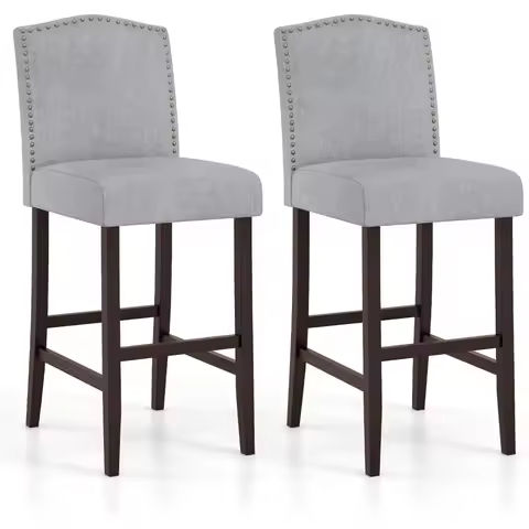 Farmhouse Counter Stools Without backrest Set of 4 Upholstered Counter Height Bar Stools with Wood Legs County Rustic Backless S https://tinyurl.com/2awzcjfd