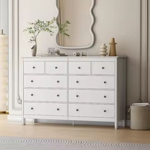 9 Drawer Dressers for Bedroom, Modern Large Wood Dresser Chest of Drawers, Wide Dresser Organizer for Living Room, Hallway, Waln https://tinyurl.com/2bmycvxa