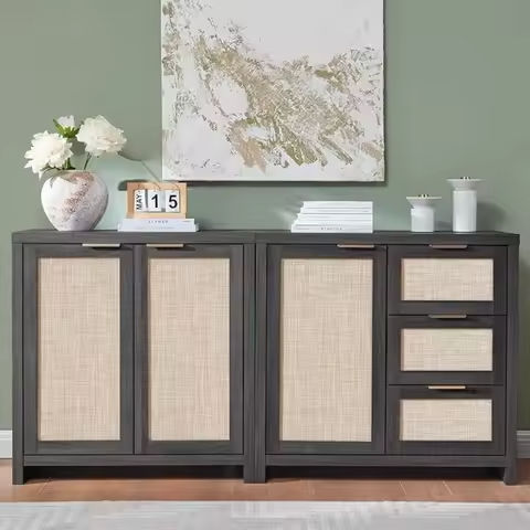 Shoe Cabinet Storage with 3 Doors, Freestanding Shoe Cabinet with Drawer & Adjustable Shelves, Wooden Shoe Organizer for Entrywa https://tinyurl.com/272qm2k8
