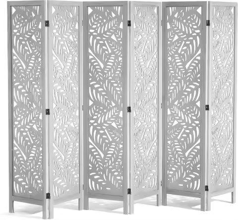 Wood Room Divider, 4 Panel Wood Folding Privacy Screen, 66.9 Inches Tall Indoor Carved Wooden Partition, Portable Decoration https://tinyurl.com/29oayv75