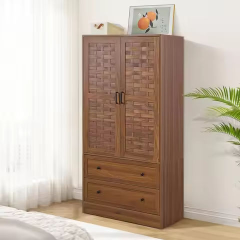 Simple Assembly Bamboo Wardrobe Standing Wardrobes Modern Household Storage Cabinets Bedroom Furniture Wardrobe Garment Rack https://tinyurl.com/2aqy368y