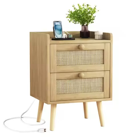 JHK Wood Nightstand Cabinet 5 Drawers Waterproof Surface Storage Organizer File Office Easy To Move Bedside Table Rotating Wheel https://tinyurl.com/26jzyr2e