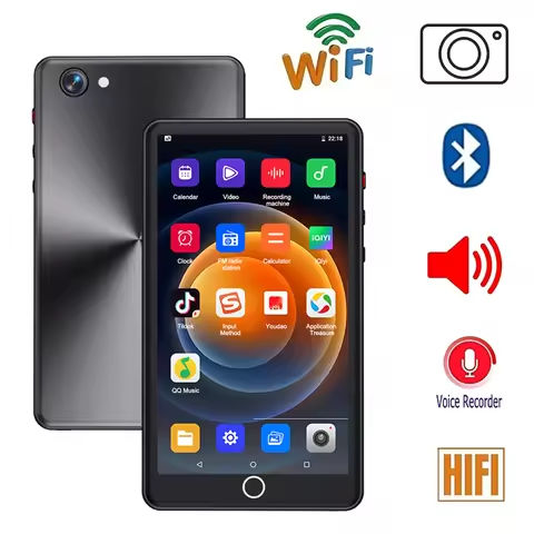Portable Wifi MP3 Player With Camera Metal Bluetooth 5.0 Full Touch Screen Android System High-fidelity Audio FM Radio 16GB https://tinyurl.com/2bxs2aem