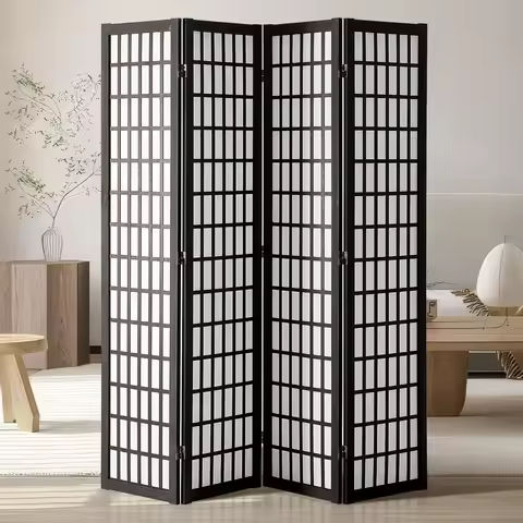 6 Panel Room Divider, 6′ Tall Folding Privacy Screen, Hand-Woven Freestanding Wall Partition for Home Office, Bedroom, White https://tinyurl.com/26g7e5qd