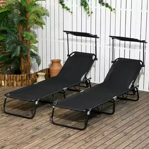 Lounge Chair Outdoor Set of 2, Wicker Patio Lounge Chair, Pool Chaise w/ 5 Adjustable Back Angle, Sun Bathing Tanning Lounge https://tinyurl.com/2dyagd2x