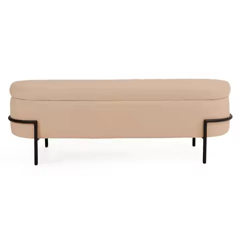 Modern Ottoman Bench Velvet Bench Upholstered Footrest with Gold Metal Legs and Padded Seat Gray https://tinyurl.com/2dovmwr2