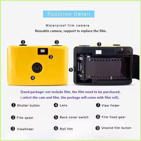 Film Camera Point And Shoot Camera Mini Retro Film Waterproof Non-Disposable Camera Creative Ins Gift For 35mm Film https://tinyurl.com/2cno9u7e