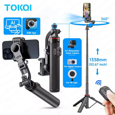 COOL DIER 2025 New Bluetooth Handheld Gimbal Stabilizer Mobile Phone Selfie Stick Adjustable Tripod for Smartphone Tiktok Live https://tinyurl.com/24fwgjs5