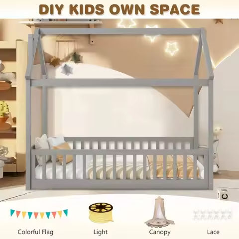 Twin Upholstered LED Kids Bed Frame with Storage Drawers, Princess Platform Bed with Adjustable Cute Headboard for Kids, Velvet https://tinyurl.com/2bf9ftog