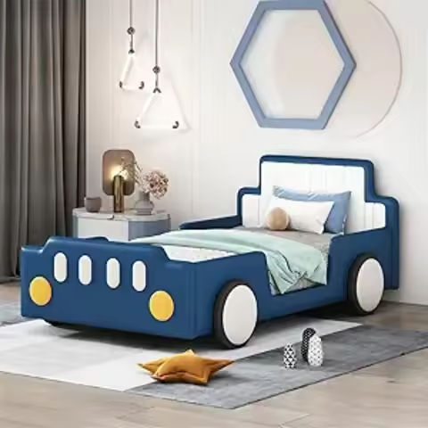 Montessori Bed Frame with High Fence, Montessori Floor Bed Full Size, House Floor Bed/Full Floor Bed for Kids, Girls, Boys https://tinyurl.com/2dpts8d3