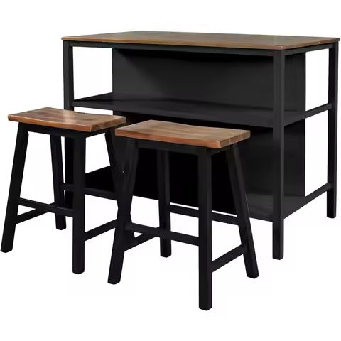 4-Piece Bar Table and Chairs Set, Counter Height Kitchen Dining Table Set with 3 PU Upholstered Stools and 60.2″ Faux Marble Lon https://tinyurl.com/29j7ug6x