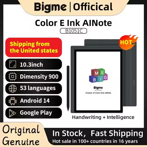 Bigme B1051C 10.3” Color Eink Ebook Reader Android 14 OS, Dimensity 1080, 6+128GB, Electronic Book Tablet 300PPI Ereader https://tinyurl.com/27tpjnzu