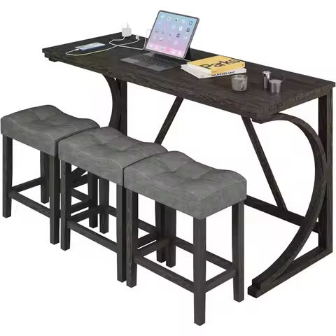 Home Bar Table Height Adjustable Square Table with 360 Swivel Counter Height Bistro Table, Silver https://tinyurl.com/266qaj3h