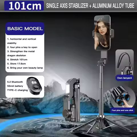 FANGTUOSI Selfie Stick Gimbal Stabilizer For Smartphone With Bluetooth Remote Intelligent Follow-Up Anti Shake Pan Tilt Tripod https://tinyurl.com/27o55zdf