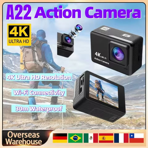 Action Camera 4K WiFi 2.0-inch Screen Waterproof 170D Underwater sports video cameras for motorcycle helmet Outdoor Sport Cam https://tinyurl.com/26rorpqg