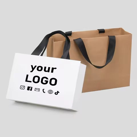 10Pcs Paper bag custom clothing store handbag printed logo gift cosmetic bag shirt jacket product packaging bag https://tinyurl.com/2b4zuh7w