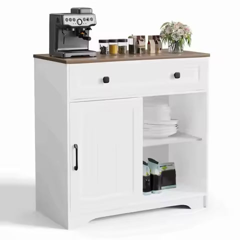 Metal Bathroom Storage Cabinet – 47 inch Floor Cabinet; 4 Doors, 2 Adjustable Shelves for Bathroom, Kitchen, Living/Dining Room https://tinyurl.com/28yrl6ae