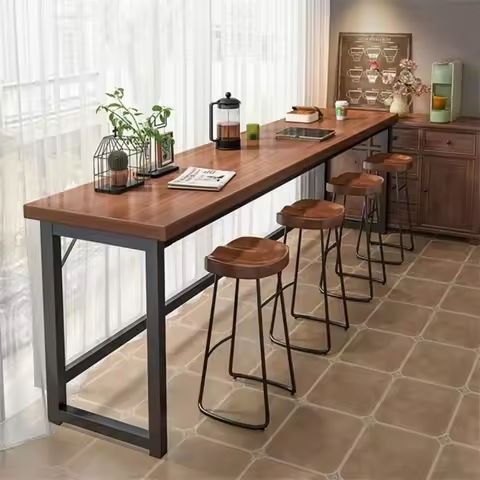 70 inch long tabletop high table with charging station, rectangular bar table with steel frame https://tinyurl.com/2dm7pk5r
