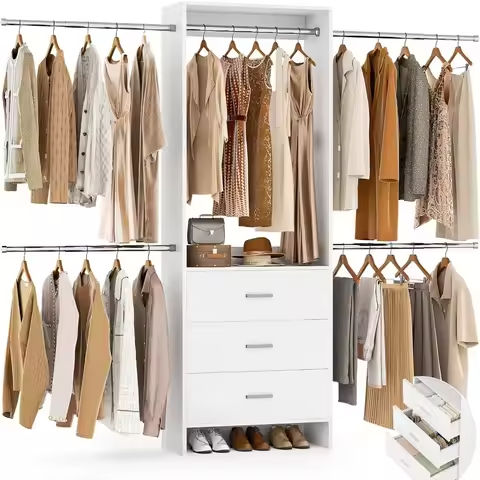 Simple Modern Home Bedroom Wardrobe Assembly, Durable, With Drawers Portable Wardrobe Closet Wardrobe Storage Organiser with Non https://tinyurl.com/28ate8lt