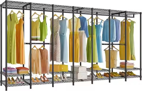 2 Shelves Storage, Hanging Rail for Bedroom,2 Door Wardrobe Closet Bedroom Armoires https://tinyurl.com/25lphe4y