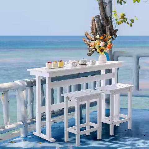 Tribesigns 63-Inch Large Home Bar Unit, 2-Tier Mini Bar Table Height Pub Table with Footrest, Modern Coffee Bar Cabinet https://tinyurl.com/2353zf74