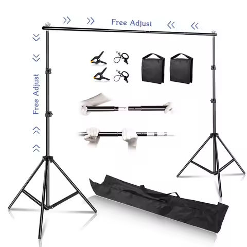 Backdrop Stand Photo Background Support Studio Light Tripod Photography Green Screen Backdrops Birthday ChromaKey Weight Bags https://tinyurl.com/22kl64oa