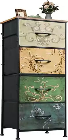 Satifur Tall Chest of Drawer for Bedroom,5 Drawer Dresser with Charging Station and LED Light,Wood Deep Slide Drawer for Clothes https://tinyurl.com/226pnloz