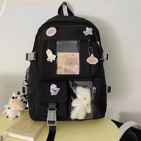 Girls Backpack Cute School Bags For Student Teens Girls Pockets Women Laptop Backpack Harajuku https://tinyurl.com/25mhwl7f