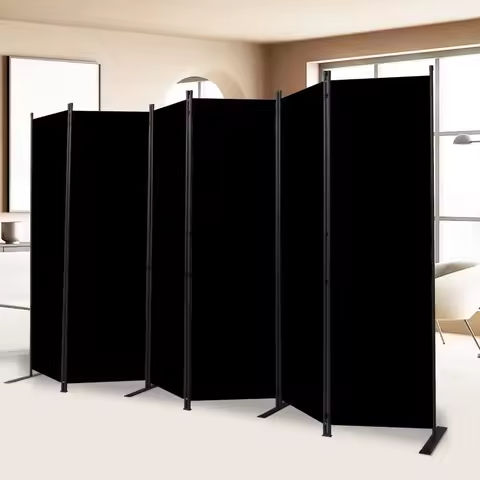 VEVOR 6 Panel Room Divider 6 FT Freestanding & Folding Privacy Screen w/ Swivel Casters & Oxford Bag Partition for Office Home https://tinyurl.com/2bn4kwsy