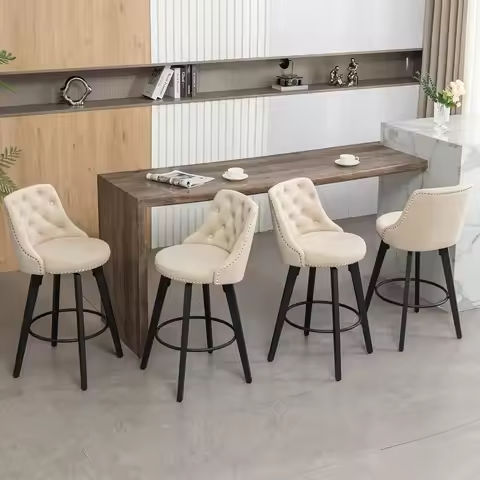 Barstools Set of 2,Counter Height Bar Stools for Kitchen Island,26.8 Inch Modern Upholstered Bar Chair, Swivel Counter Stools https://tinyurl.com/29buj9ds