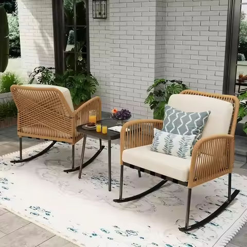 5 Piece Patio Swivel Bar Set, All Weather Mental Textilene High Swivel , Outdoor High Top Bistro Set for Lawn Garden, Taupe https://tinyurl.com/2crdpbyu