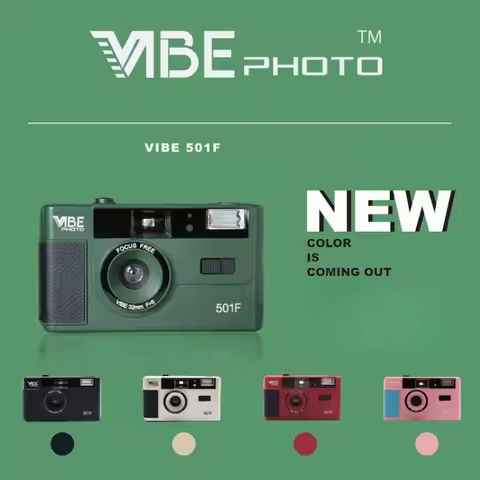 Classics VIBE 501F Camera Reusable Non-Disposable Retro Film Camera 135 Film Fool With Flash Black/Red/Champagne Silver/Pink https://tinyurl.com/28gotsa4