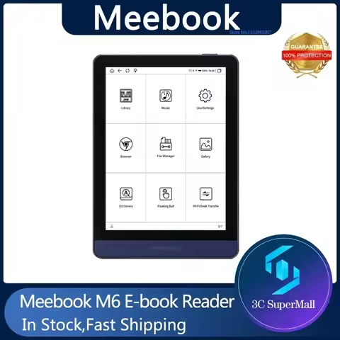 Original Meebook M6 E-book Reader 6 inch E-ink 300PPI Screen Ereader with Dual Color Frontlight 3G/32GB Android 11 EBook Reader https://tinyurl.com/29evy5l6
