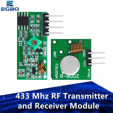 433Mhz 315MHZ RF Wireless Transmitter and Receiver Module Kit DC 5V for Arduino/ARM/MCU WL Diy 315MHZ/433MHZ Wireless Module https://tinyurl.com/2ck2or7r