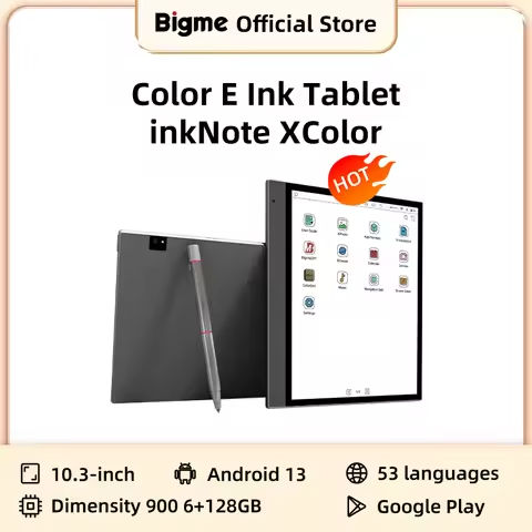 BIGME 10.3 inch E-ink Ebook Reader inkNoteX Color Electronic Book Ereader Tablet Dimensity 900, 6+128GB Android 13 Open System https://tinyurl.com/2bla8arx