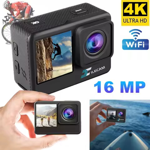 5K 4K 60FPS Sport Camera Anti-shake WIFI Action Video Cam Dual Screen Diving Mini DV Camera 170° Wide Angle with Remote Control https://tinyurl.com/2d858y7d