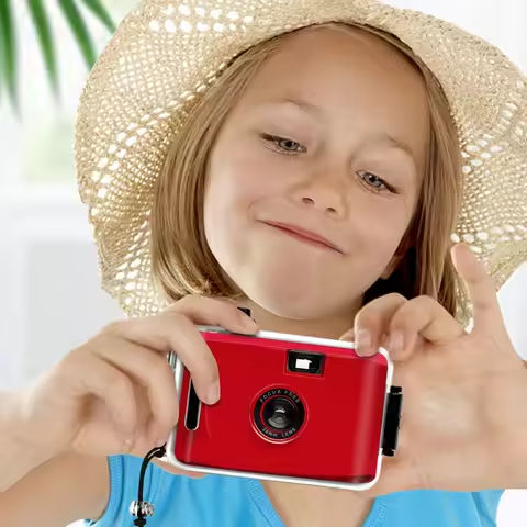 Retro Reusable 35MM Film Camera Waterproof Children Camera Without Film Film Camera Reusable/Reloadable 35mm Analog Film Camera https://tinyurl.com/29sxpj6w