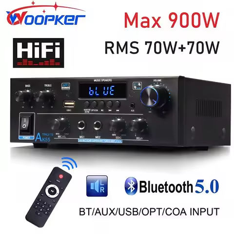 Bluetooth 5.1 Stereo Audio Amplifier Receiver 6 Channel Home Theater Audio Stereo System Components Home Amplifier FM Radio https://tinyurl.com/25sqwvo5