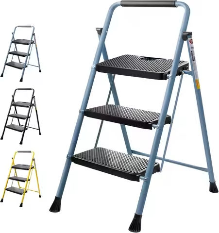 Luxury 6 Step Ladder, Lightweight Foldable Ladder with Non-Slip Wide Pedals, Stepladder with Safe Handrail, Space Saving https://tinyurl.com/26ozj8gs