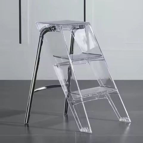 Step Stools for Adults, Acrylic 3 Step Ladder,2-in-1 Design with Ladder and Stool for Home and Library 330lbs Capacity https://tinyurl.com/2yubwp3h